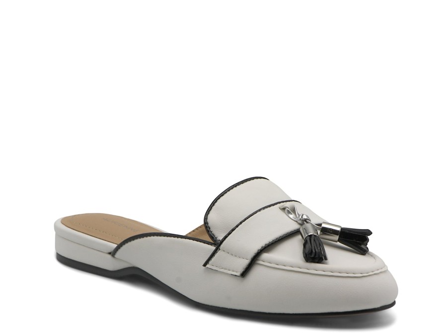 Wholesale Adrienne Vittadini Saige Loafer Mule White/Black