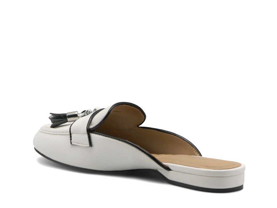 Wholesale Adrienne Vittadini Saige Loafer Mule White/Black