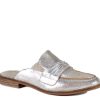 New Diba True Au Pair Mule Silver Metallic Suede