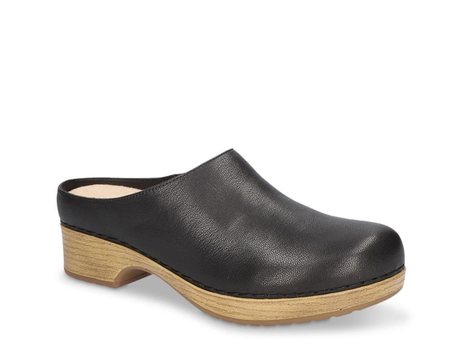 Hot Bella Vita Motto Clog Black Leather