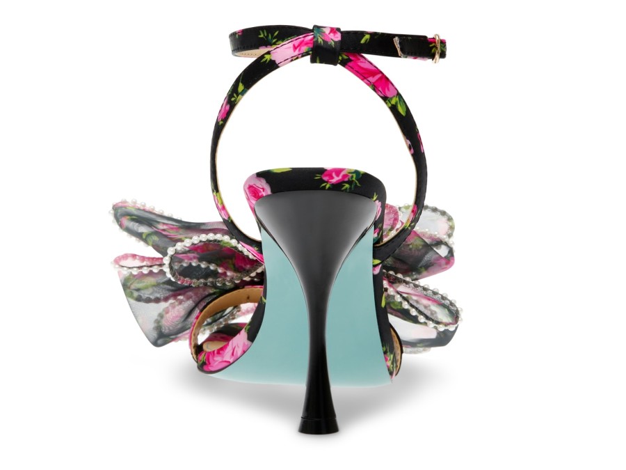 Best Betsey Johnson Luz Sandal Black Floral Print