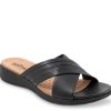 New Softwalk Tillman Wedge Sandal Black