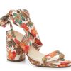 Best Jessica Simpson Chamila Sandal Beige/Orange/Green Jungle Print