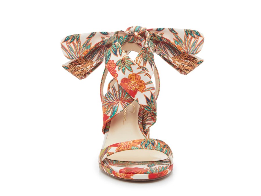 Best Jessica Simpson Chamila Sandal Beige/Orange/Green Jungle Print