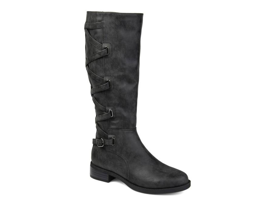 Best Journee Collection Carly Extra Wide Calf Boot Black