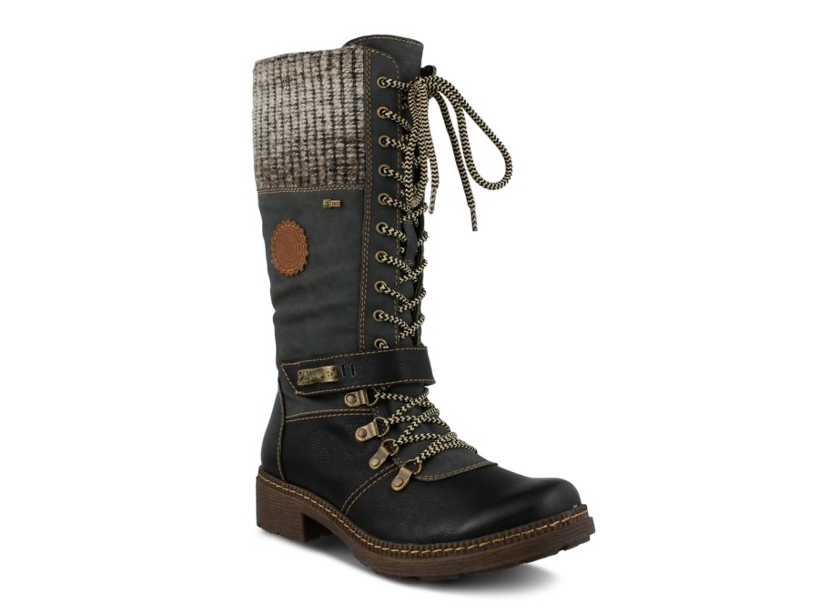 Clearance Spring Step Ababi Boot Black/Charcoal