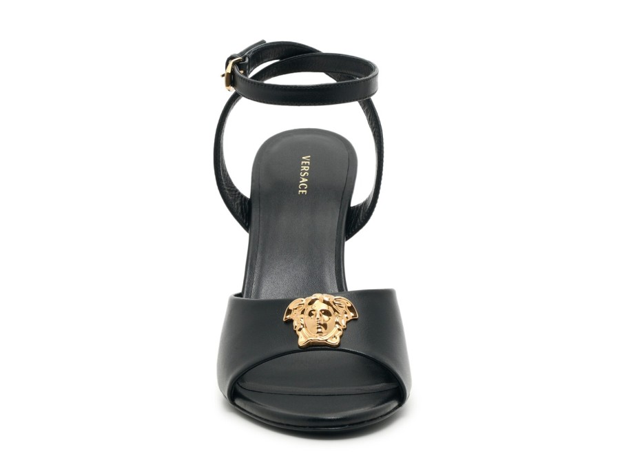 Online Versace Emblem Sandal Black