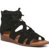 Best Crown Vintage Salianna Gladiator Sandal Black Suede