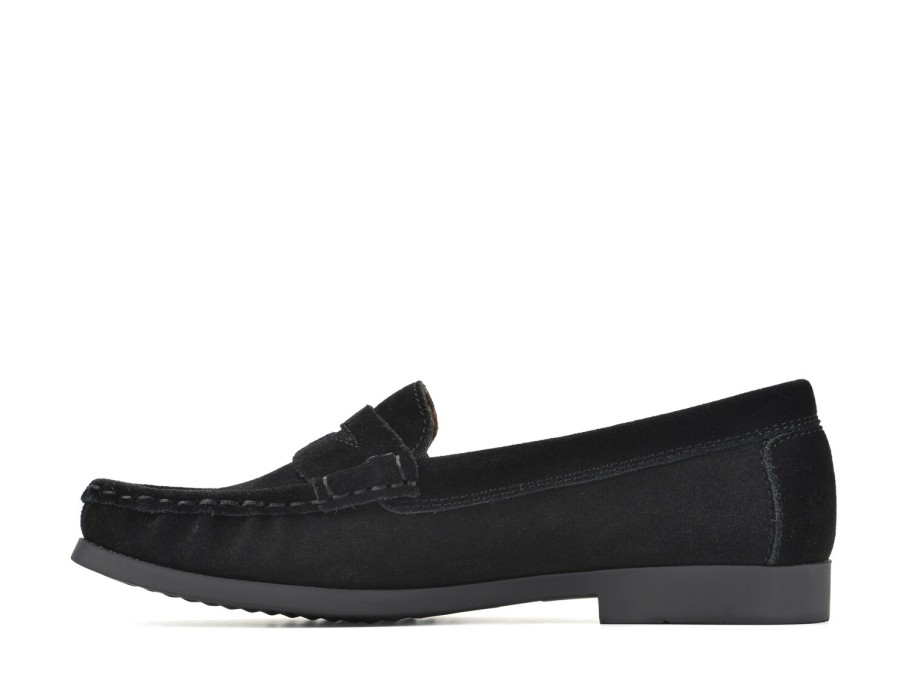 Best White Mountain Cashews Penny Loafer Black Suede