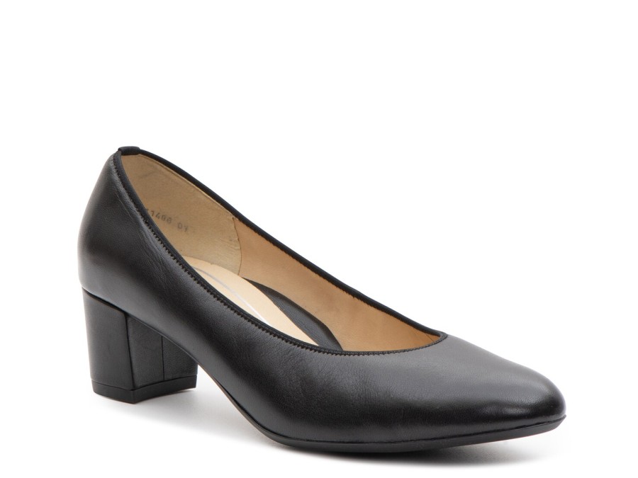 Clearance Ara Kendall Pump Black Leather