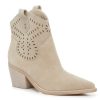 New Marc Fisher Giddyup Cowboy Bootie Light Natural Grey