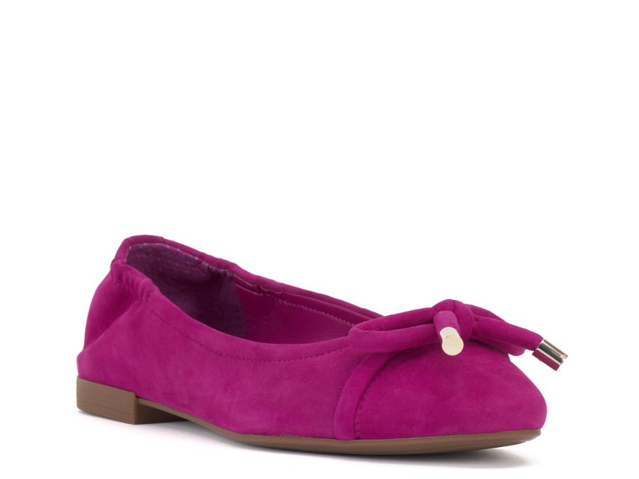 Online Vince Camuto Maysa Ballet Flat Rosewood Suede