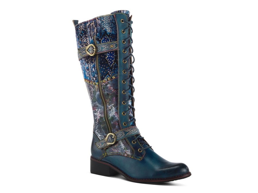 Clearance L'Artiste by Spring Step Vaneyck Boot Blue Multicolor