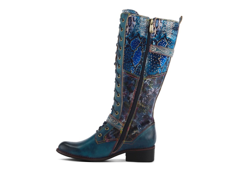 Clearance L'Artiste by Spring Step Vaneyck Boot Blue Multicolor