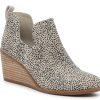 New TOMS Kallie Wedge Bootie - Women'S Beige/Black Cheetah Print