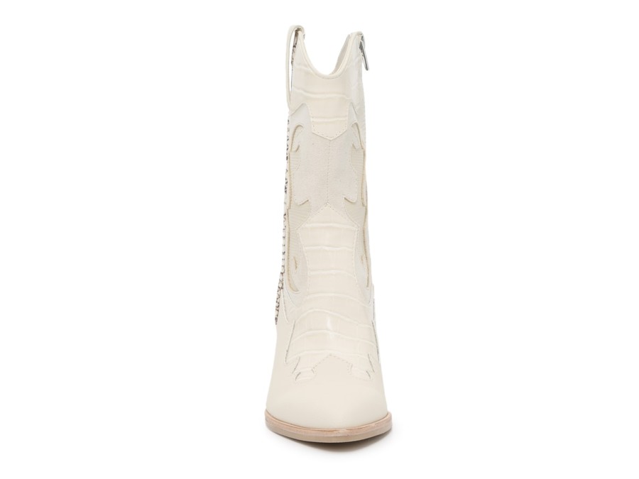 Hot Dolce Vita Lunar Cowboy Boot Off White Croc Print