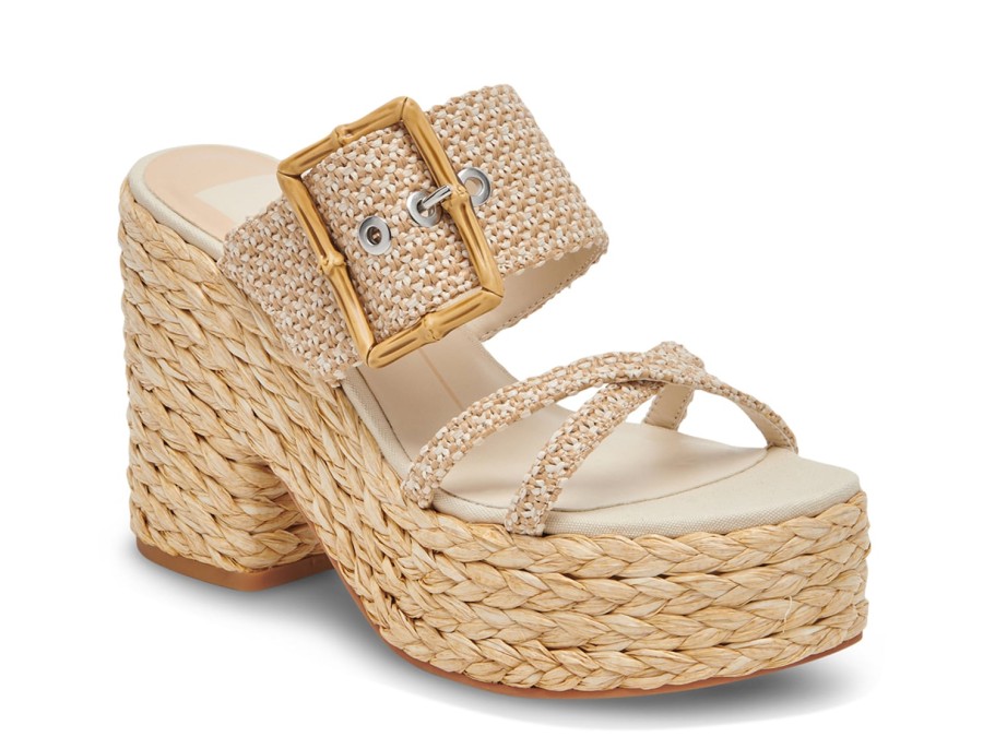 Clearance Dolce Vita Edwina Platform Sandal White/Natural