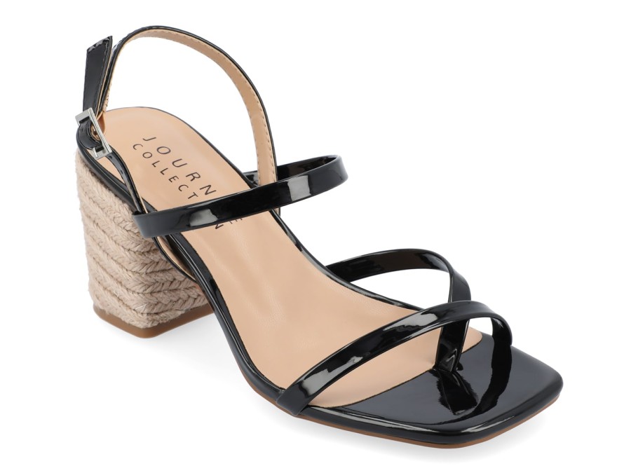 Best Journee Collection Olivina Sandal Black