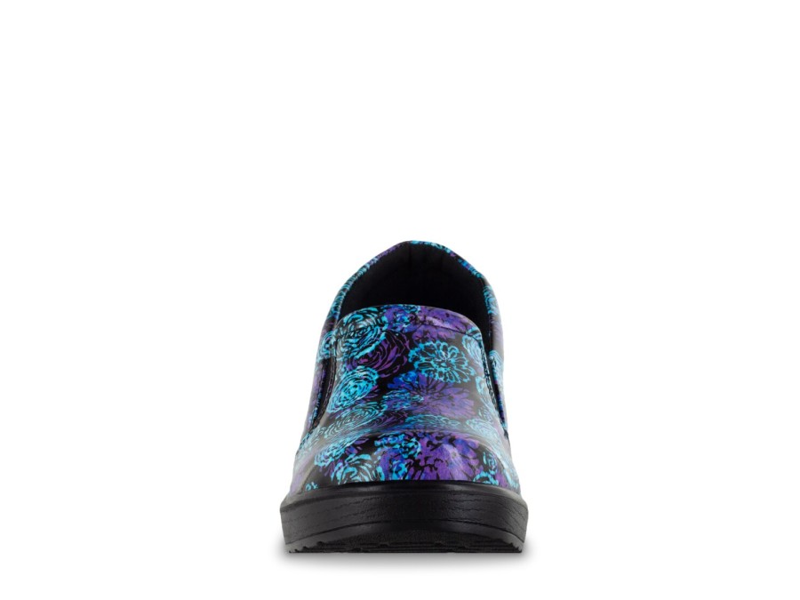 Online Easy Works by Easy Street Leeza Work Slip-On Black/Multicolor Floral