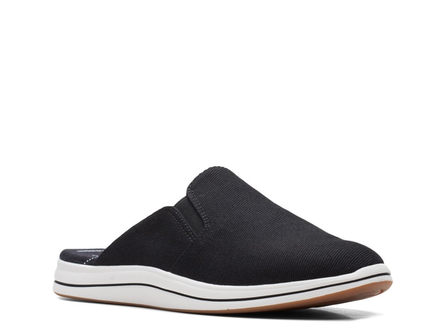 New Clarks Cloudsteppers Breeze Shore Mule Black