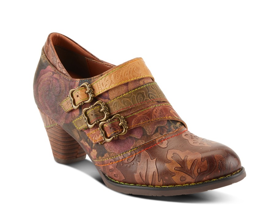 Clearance L'Artiste by Spring Step Graphic Bootie Cognac