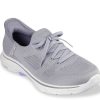 New Skechers Hands Free Slip-Ins Go Walk 7 Via Slip-On Sneaker - Women'S Grey/Purple