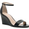 New Kelly & Katie Himesta Wedge Sandal Black Textured/Covered Heel