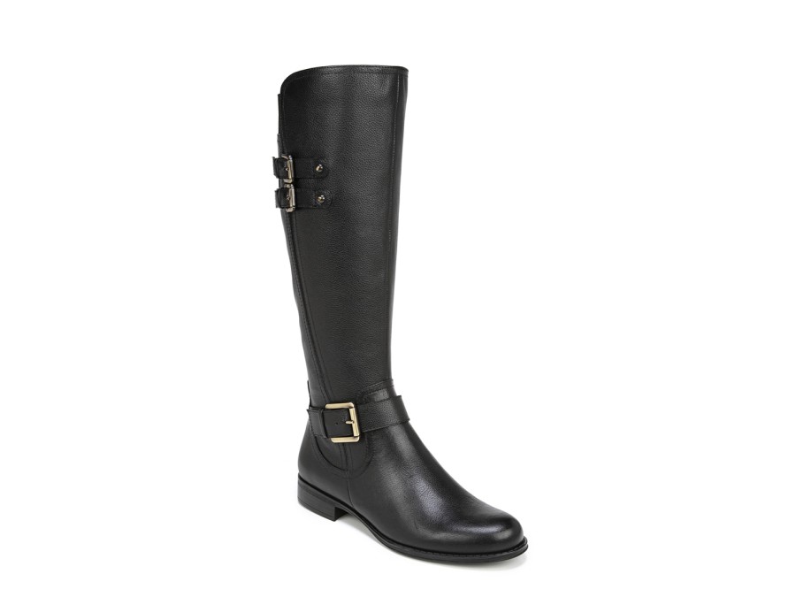 New Naturalizer Jessie Wide Calf Riding Boot Black