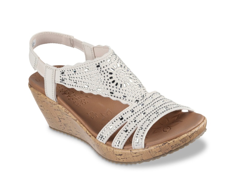 Hot Skechers Beverlee Dazzling Charm Wedge Sandal Off White