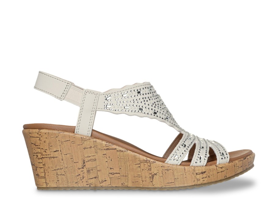 Hot Skechers Beverlee Dazzling Charm Wedge Sandal Off White