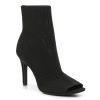 Clearance Mia Saddie Peep-Toe Boot Black