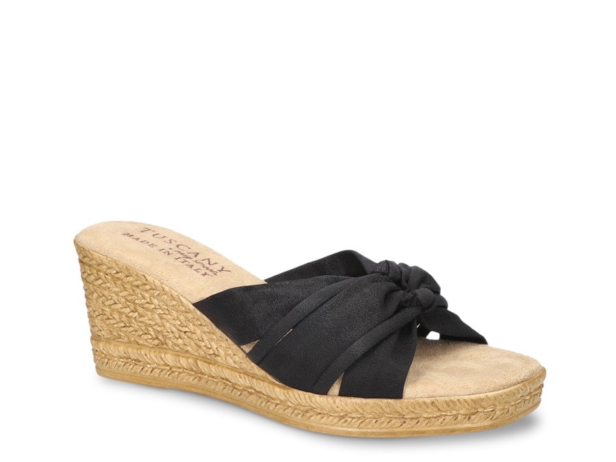 Hot Easy Street Ghita Wedge Sandal Black