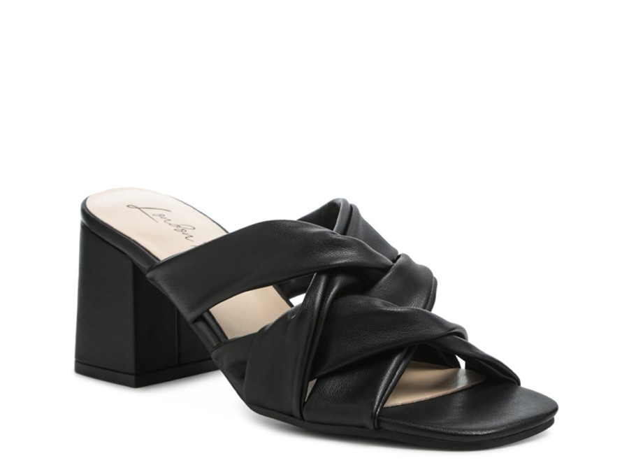 Wholesale London Rag Knope Sandal Black