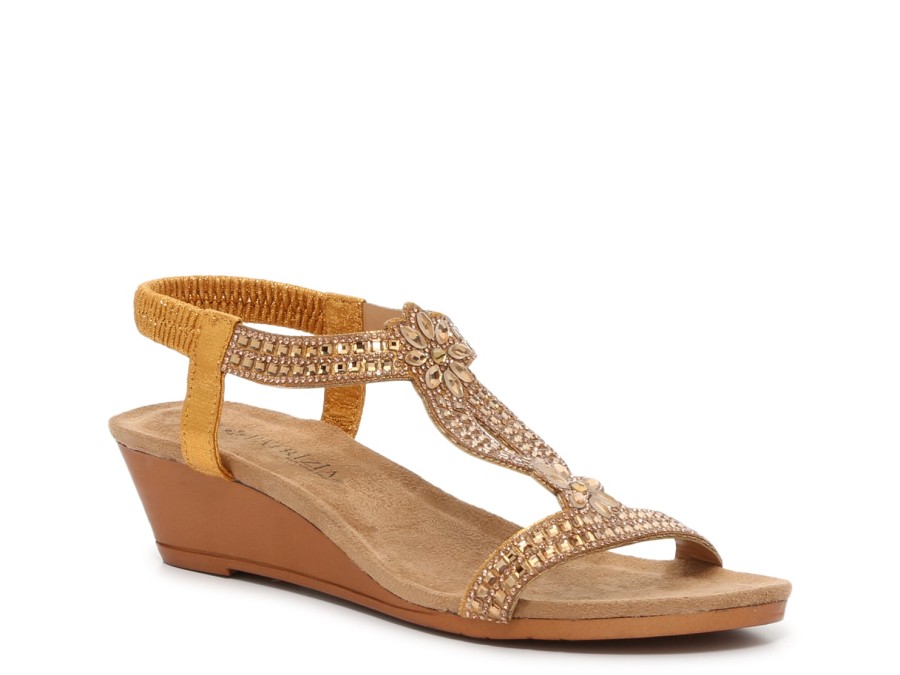 Hot Patrizia by Spring Step Travolta Wedge Sandal Bronze