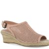 New Easy Street Stacy Espadrille Wedge Sandal Light Pink