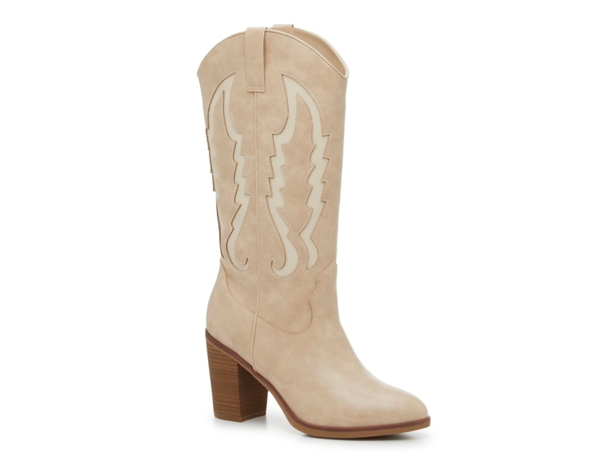 Clearance Mia Nessah Cowboy Boot Light Sand