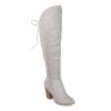 New Journee Collection Spritz Wide Calf Over-The-Knee Boot Grey