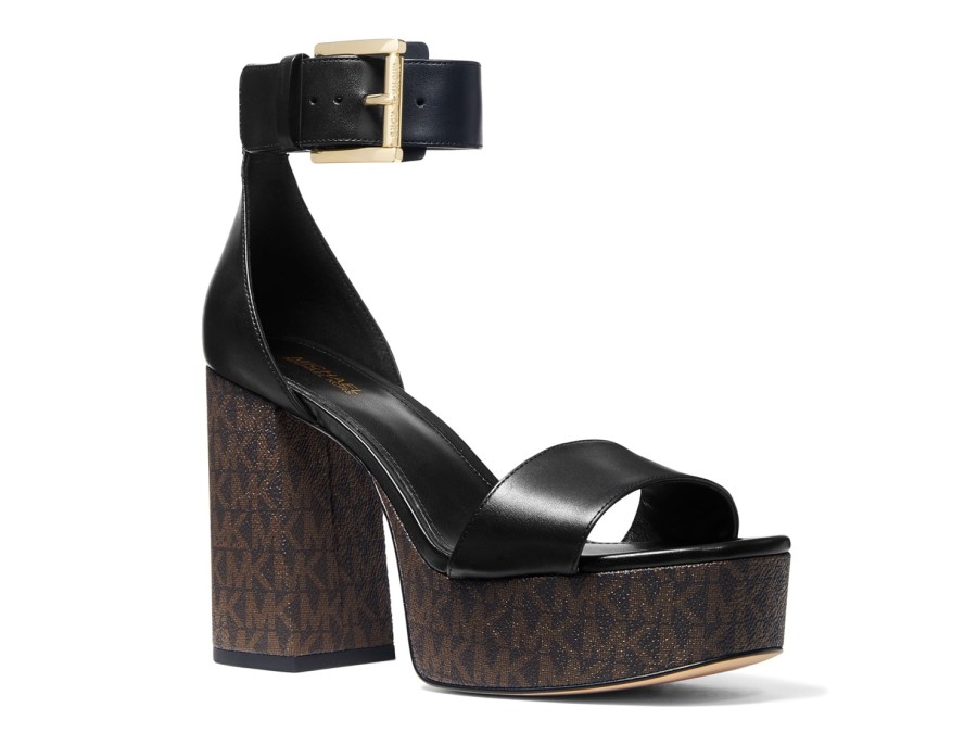 Clearance Michael Michael Kors Tara Platform Sandal Black