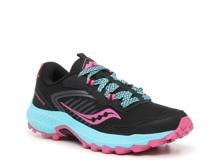 Best Saucony Excursion Tr15 Trail Running Shoe - Women'S Black/Blue