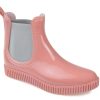 Online Journee Collection Drip Rain Boot Light Pink