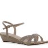 New Touch Ups by Benjamin Walk Lena Wedge Sandal Champagne