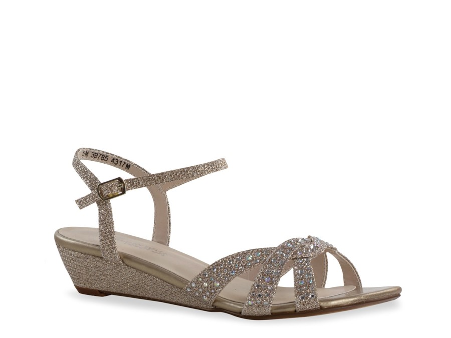 New Touch Ups by Benjamin Walk Lena Wedge Sandal Champagne