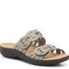 Clearance Clarks Laurieann Dusk Sandal Pewter Metallic Synthetic