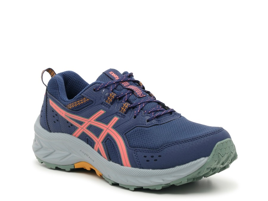 Clearance ASICS Gel Venture 9 Running Shoe - Women'S Navy/Coral/Light Grey