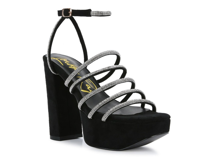 Clearance London Rag Tricks Platform Sandal Black