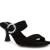 New Anne Klein Josie Sandal Black Suede