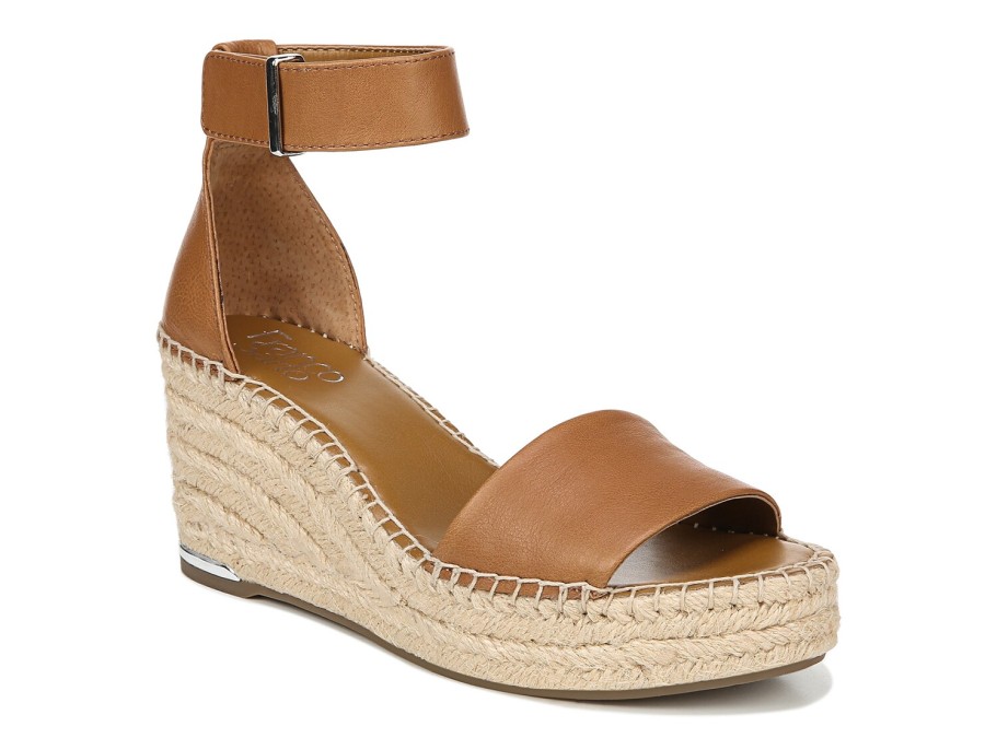 Wholesale Franco Sarto Clemens Espadrille Wedge Sandal Brown Leather