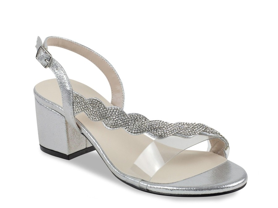 Best Touch Ups by Benjamin Walk Ruby Sandal Silver Metallic