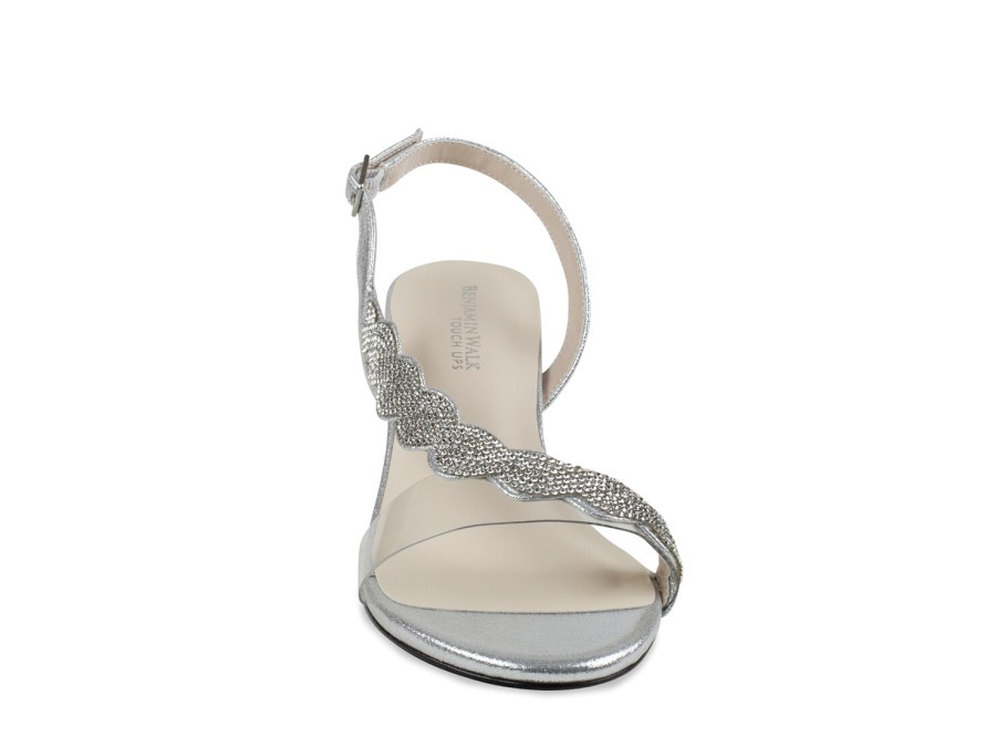 Best Touch Ups by Benjamin Walk Ruby Sandal Silver Metallic