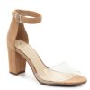 Hot Jessica Simpson Sherron Dress Sandal Tan Suede/Lucite